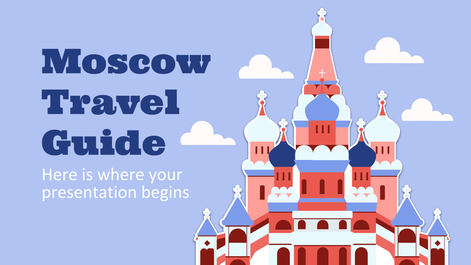 旅游指南：莫斯科PowerPoint模板